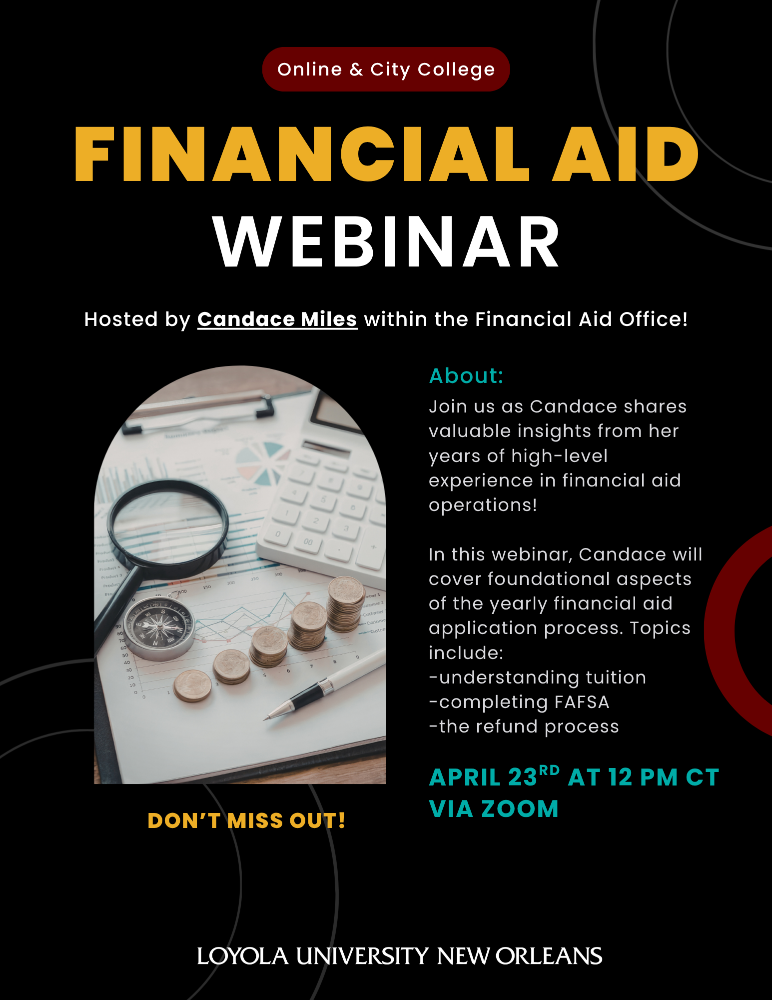 Financial Aid Webinar Flyer